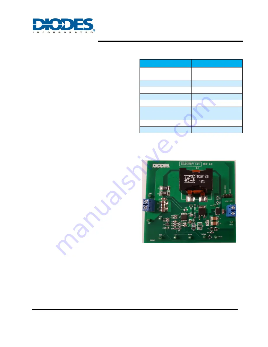 Diodes ZXLD1370 EV4 Скачать руководство пользователя страница 1