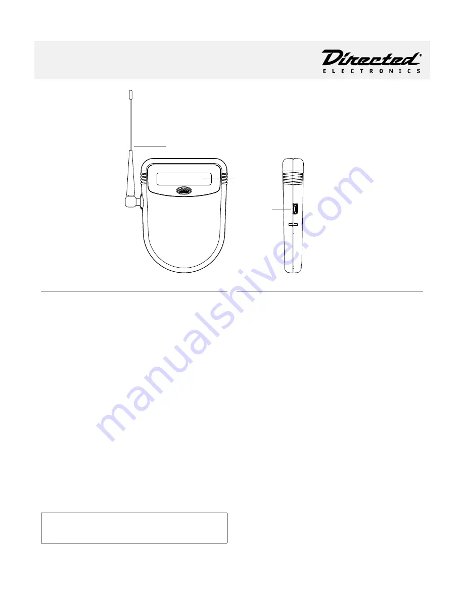 Directed Electronics 6703A Скачать руководство пользователя страница 1