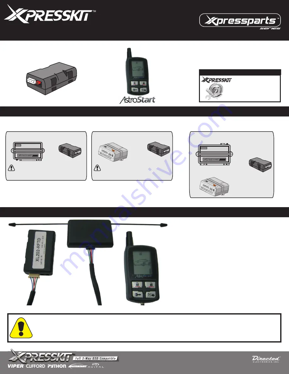 Directed Electronics Xpresskit Series Скачать руководство пользователя страница 1