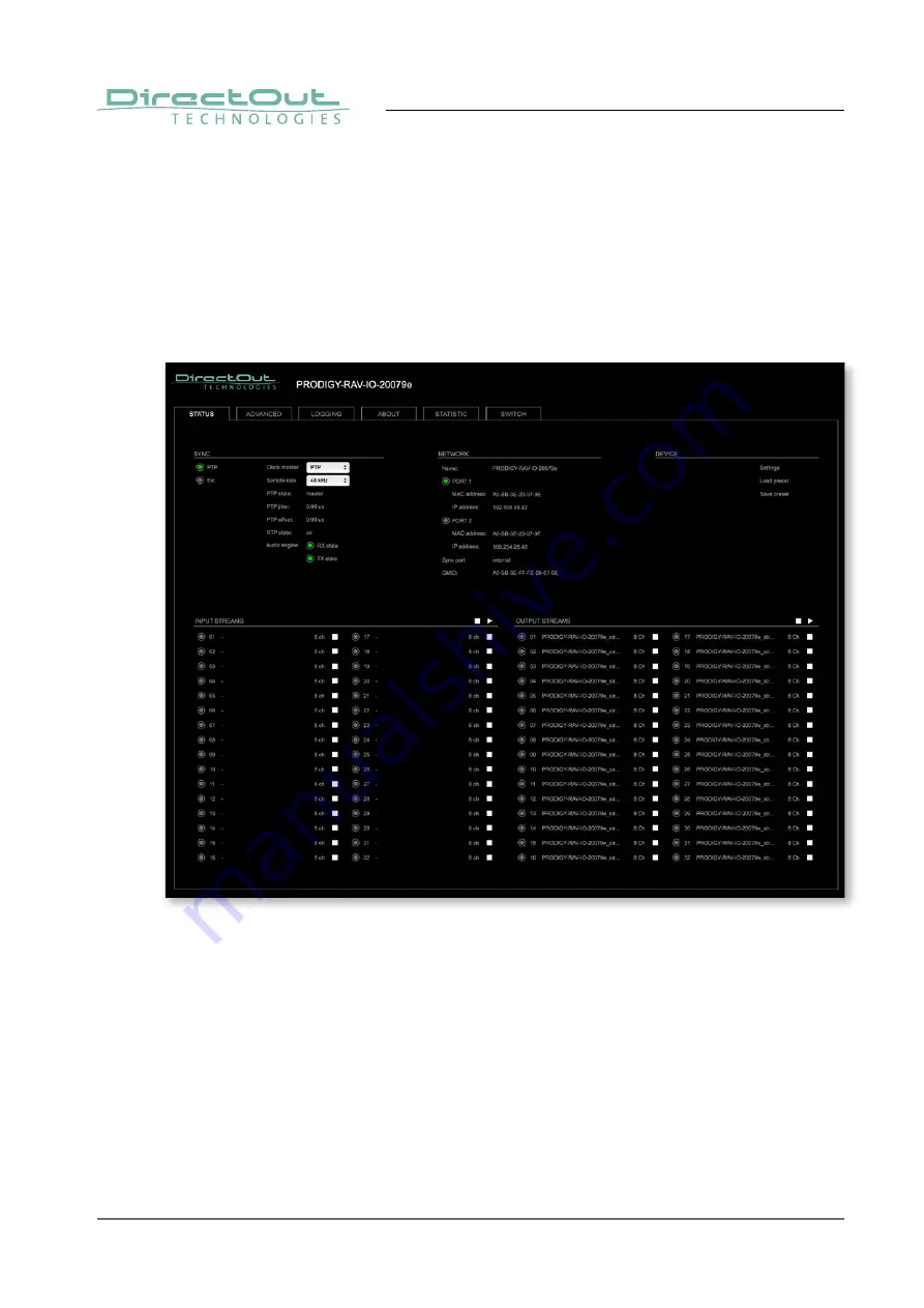 DirectOut Technologies PRODIGY.MP User Manual Download Page 68