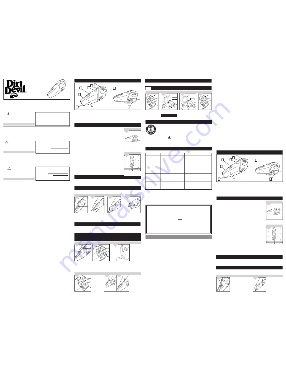 Dirt Devil BD10040 Instruction Manual Download Page 1