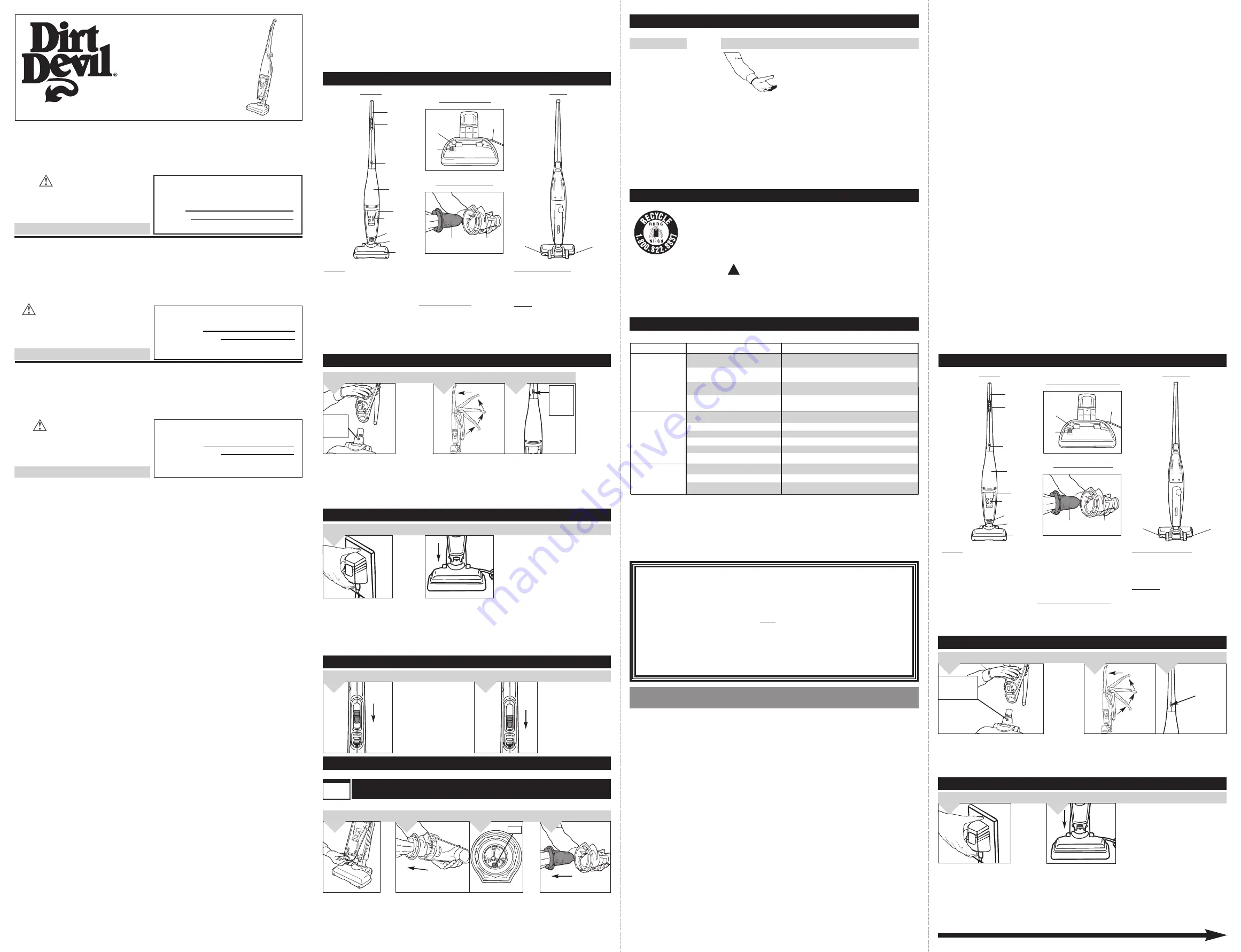 Dirt Devil BD20035RED Instruction Manual Download Page 1