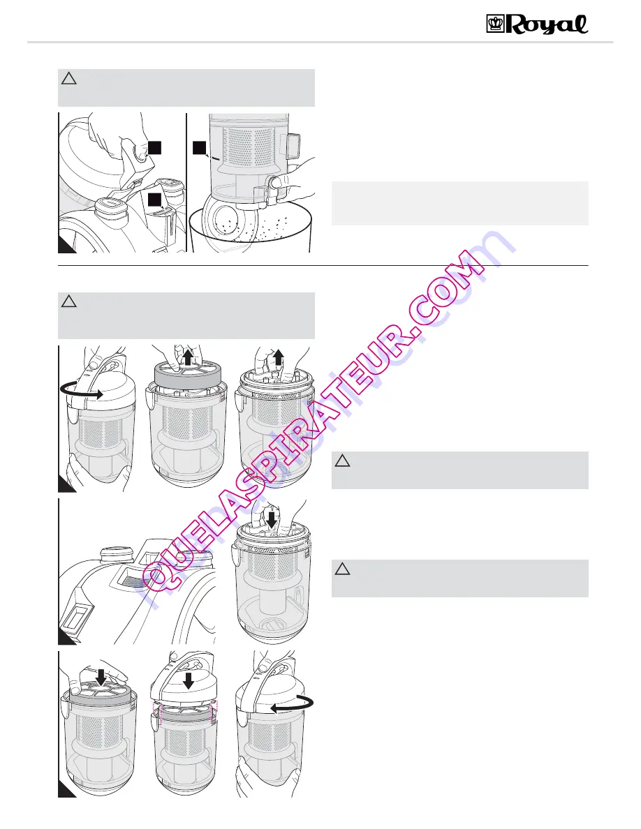 Dirt Devil Black Label CP-1 Operating Manual Download Page 14