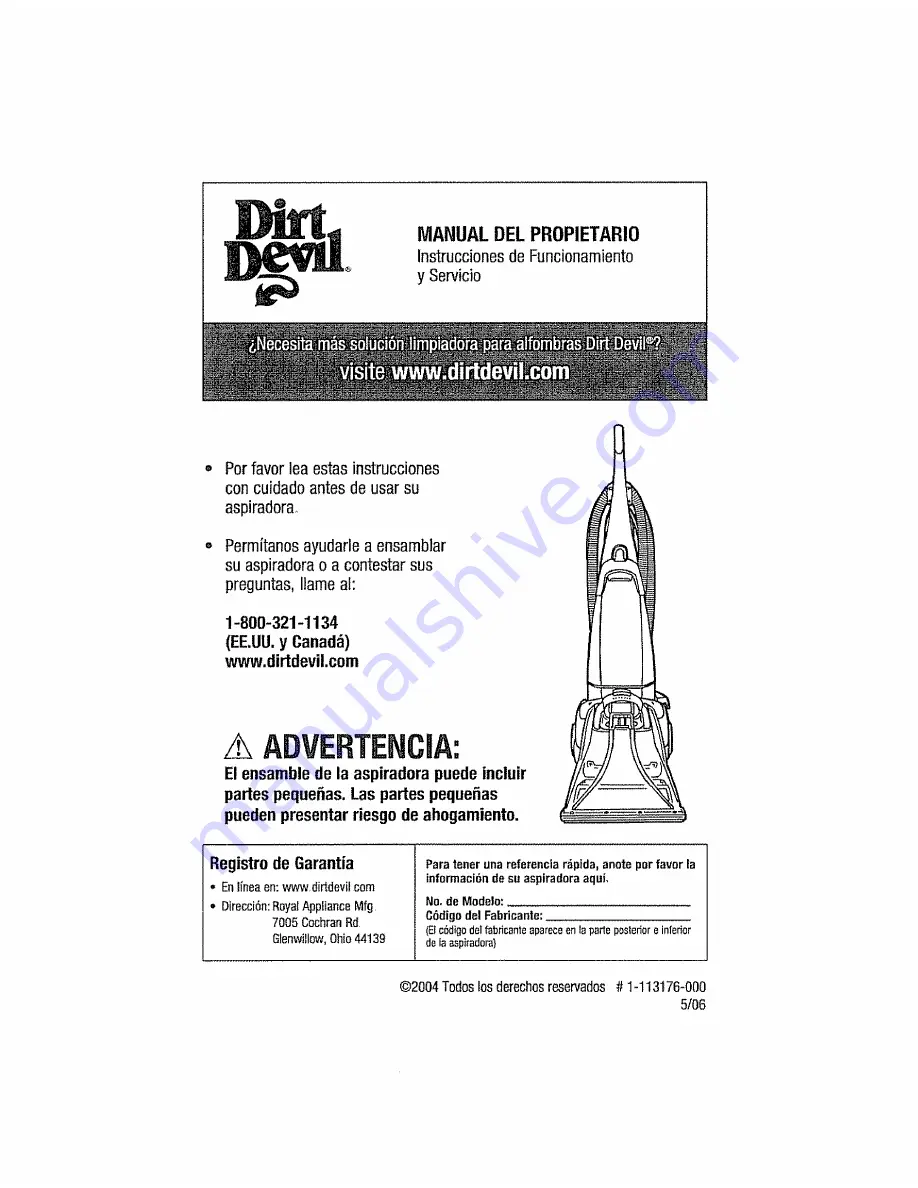 Dirt Devil CE6600 Скачать руководство пользователя страница 13