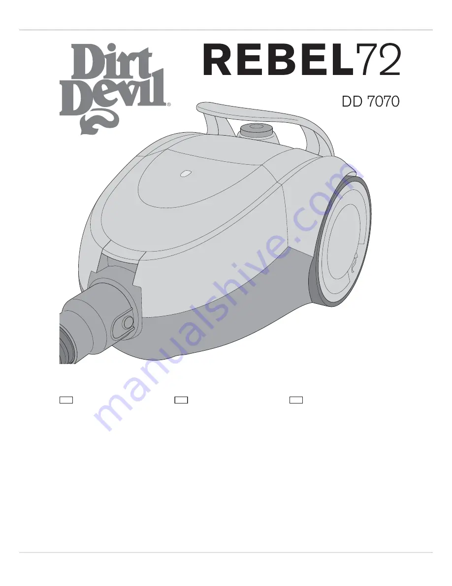 Dirt Devil DD 7070 Operating Manual Download Page 1