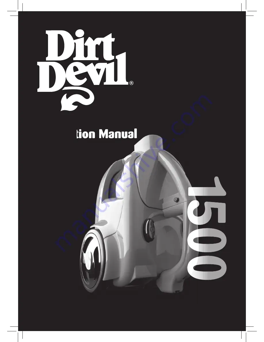 Dirt Devil DD4600 Instruction Manual Download Page 1