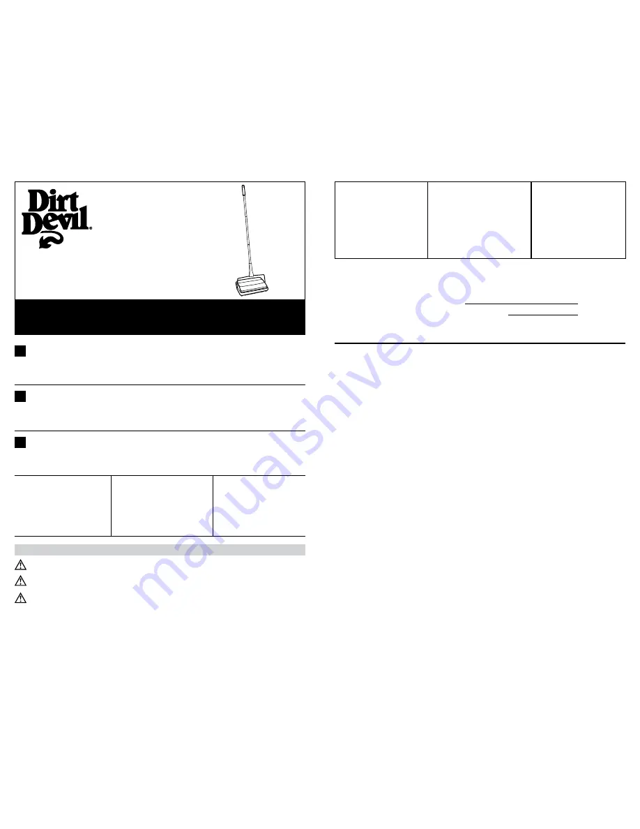 Dirt Devil PD10005 Owner'S Manual Download Page 1