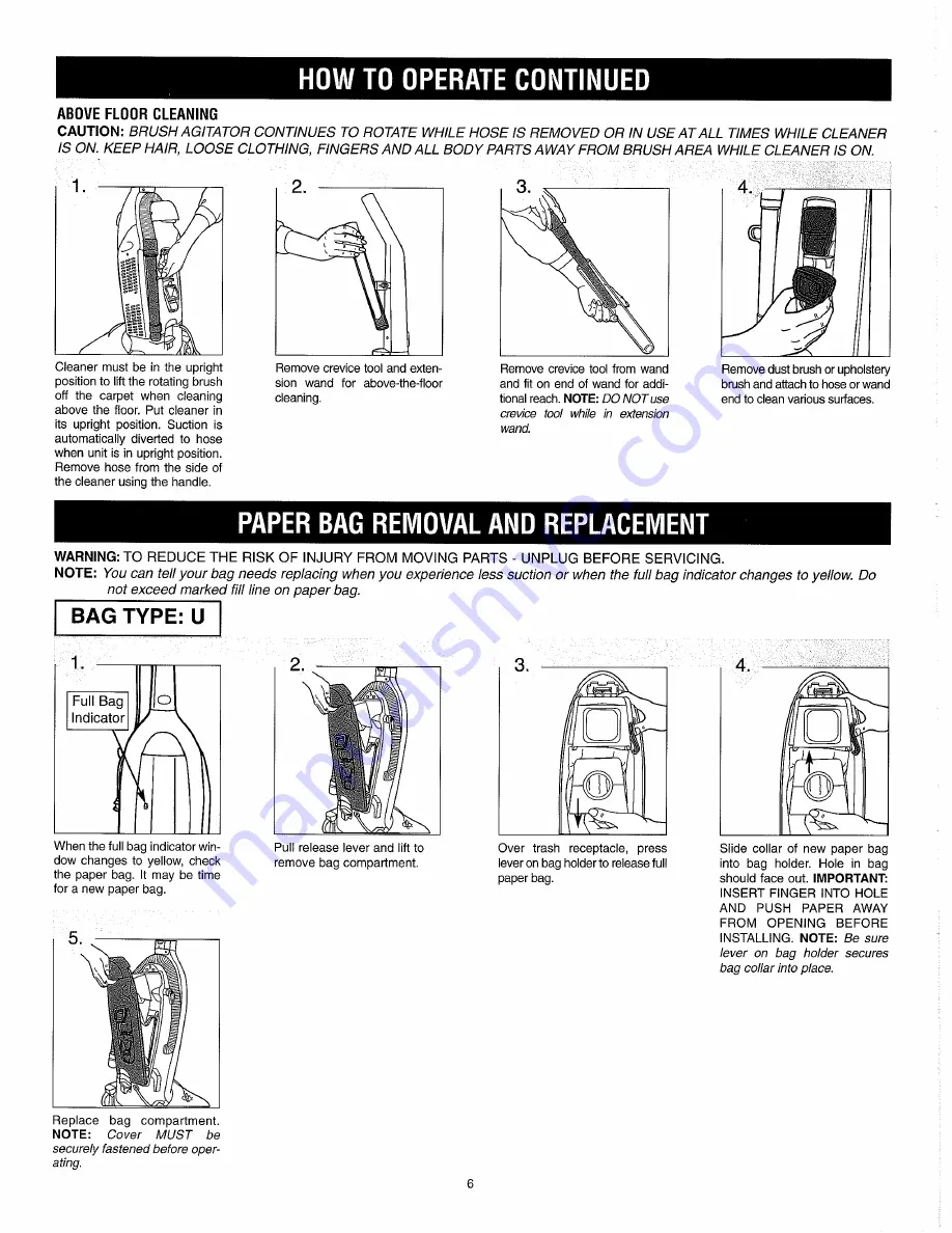 Dirt Devil Platinum Force Owner'S Manual Download Page 6