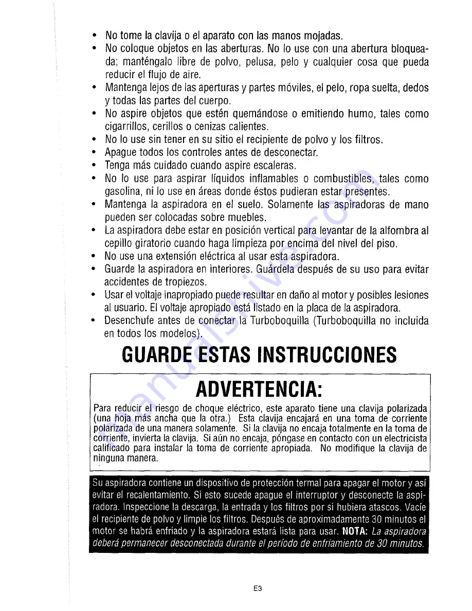 Dirt Devil Vacuum Cleaner Owner'S Manual Download Page 15