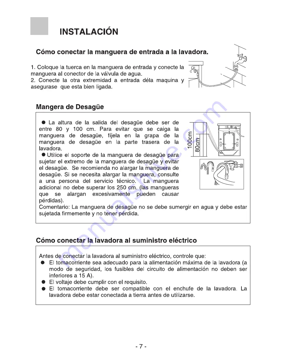 Dismar W600TE (Spanish) Manual De Instrucciones Download Page 8