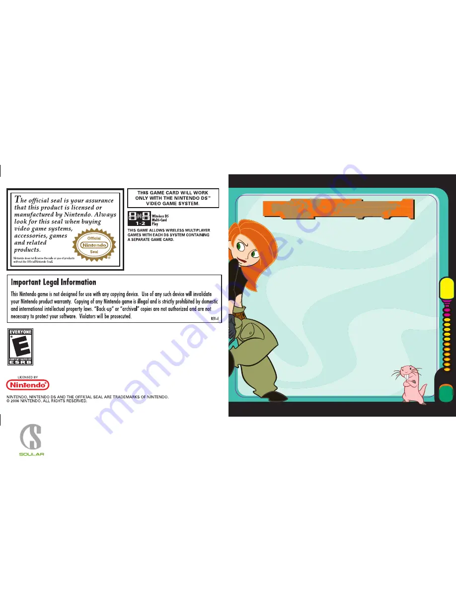 Disney Disney's Kim Possible: Global Gemini NTR-AK6E-USA Instruction Booklet Download Page 2