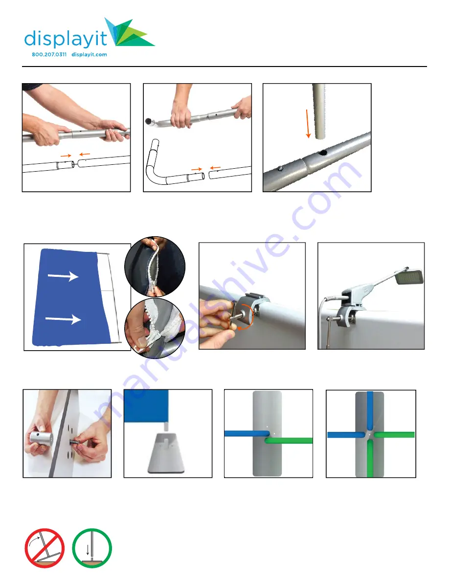 displayit 10 Foot Assembly Instruction Download Page 1