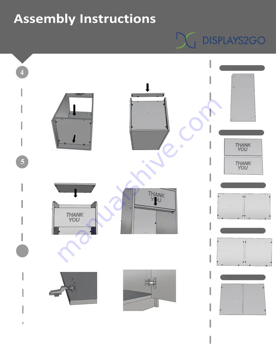 Displays2go LCKDPZSSBK2 Assembly Instructions Download Page 2