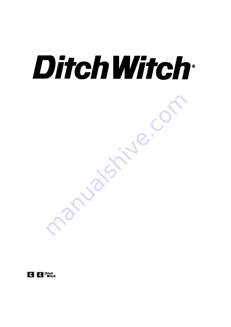 DitchWitch JT4020 Manual Download Page 1