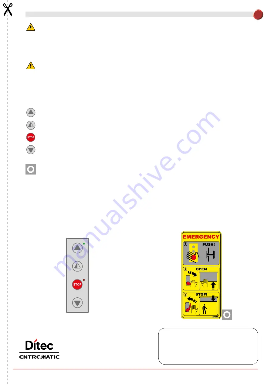 DITEC 0DT848 Installation Manual, Maintenance, Use Download Page 49