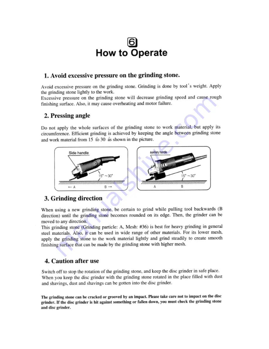 DITEQ TG-5V Owner'S Manual & Parts List Download Page 13