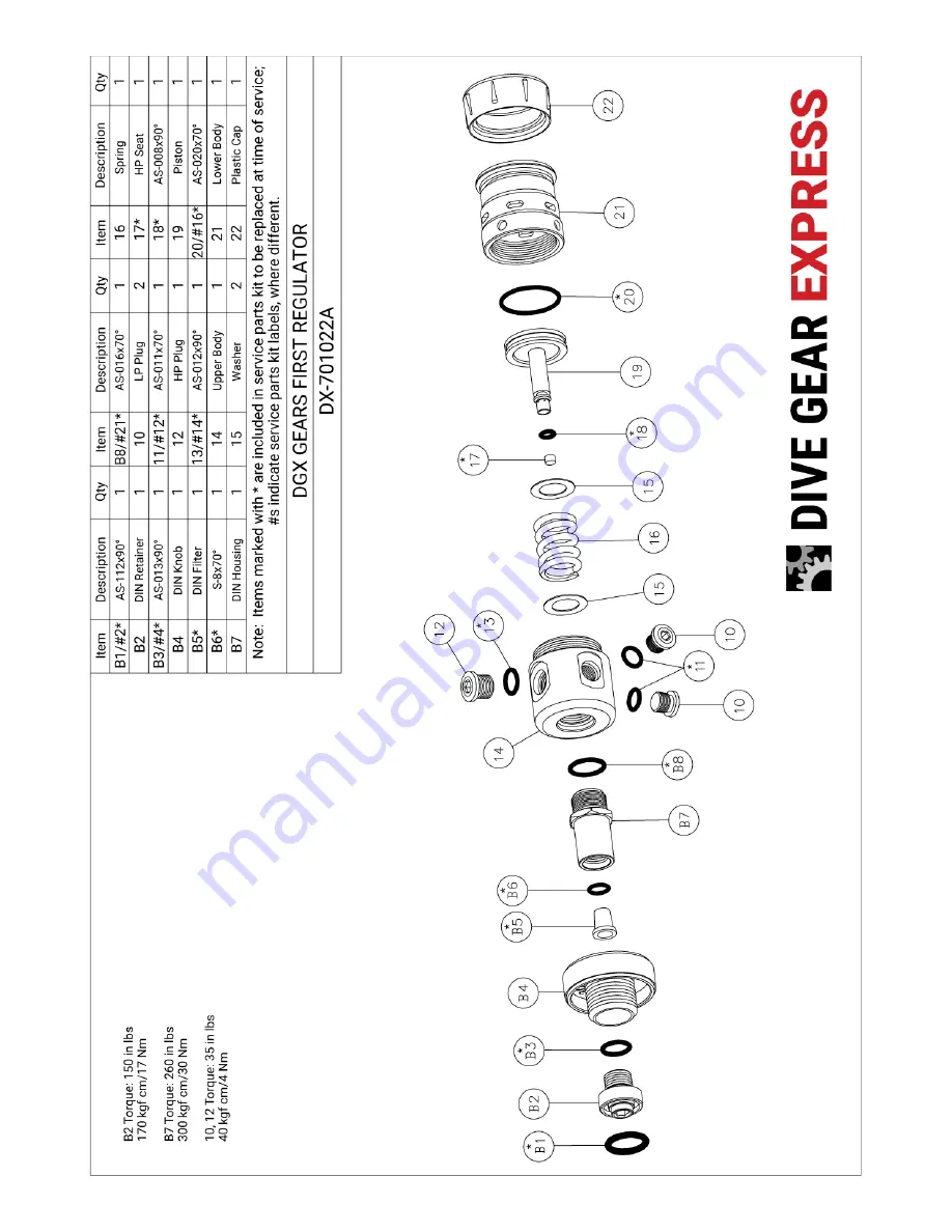 Dive Gear Express DGX Gears FIRST First Stage Service Manual Download Page 32