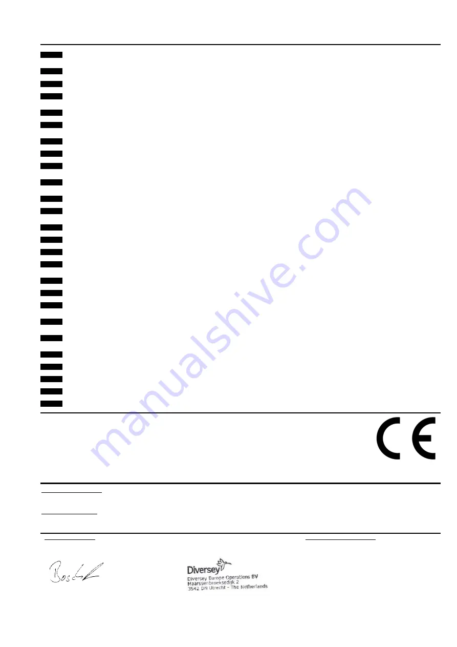 diversey CO2500 Manual Download Page 2