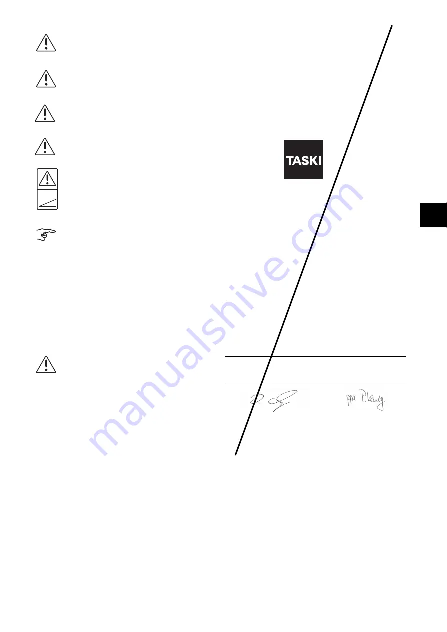 diversey Taski swingo XP CO75XP.2 Manual Download Page 77