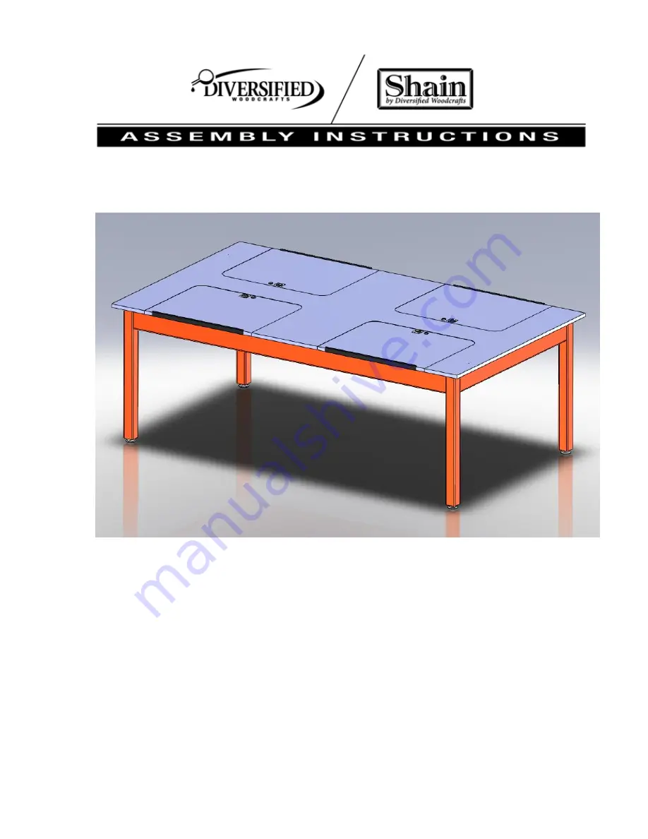 DIVERSIFIED WOODCRAFTS Shain DT-90PL Assembly Instructions Download Page 1