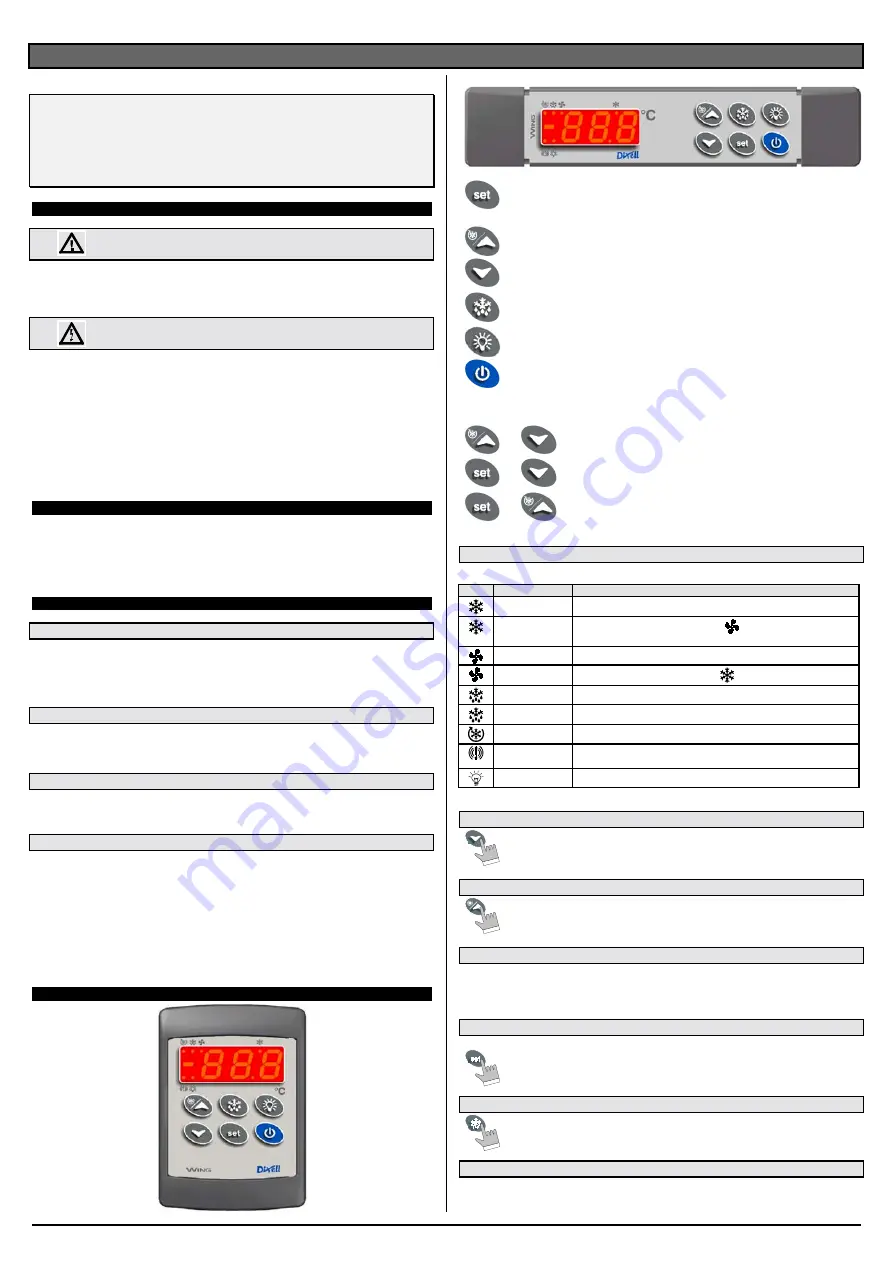 dixell WING XW60V Installing And Operating Instructions Download Page 1