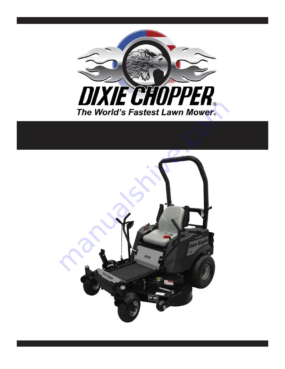 Dixie Chopper Iron Eagle Скачать руководство пользователя страница 1