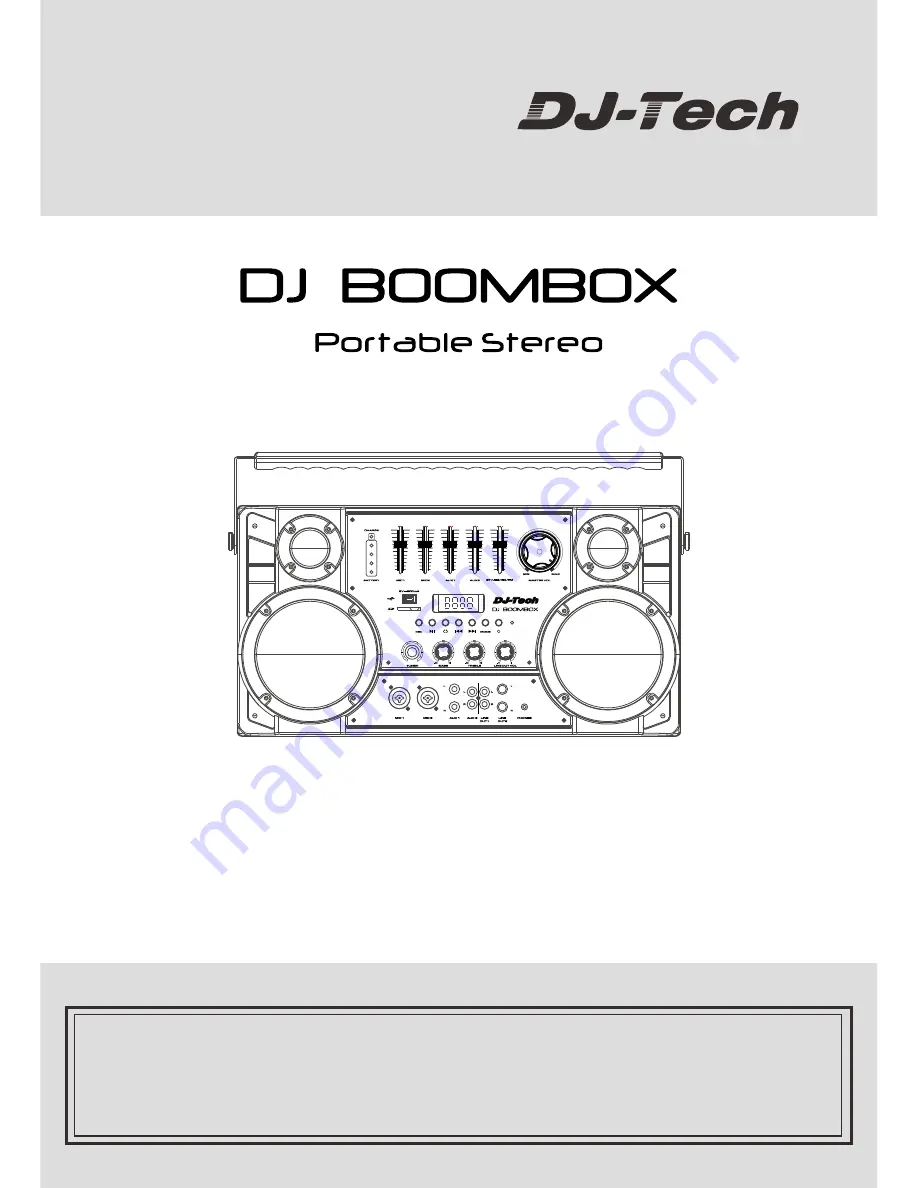 DJ-Tech DJ BOOMBOX Скачать руководство пользователя страница 1