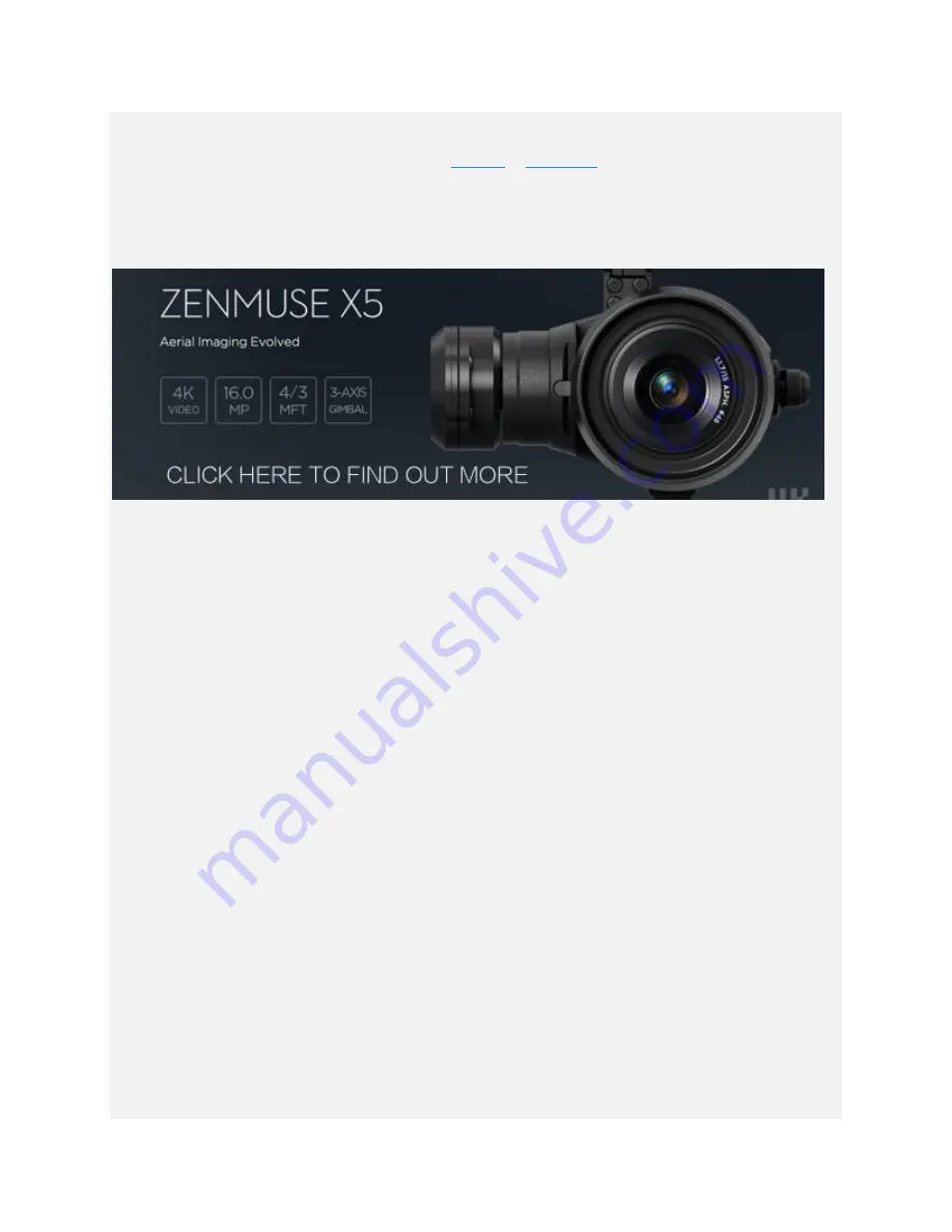 dji Zenmuse X5 Manual Download Page 1