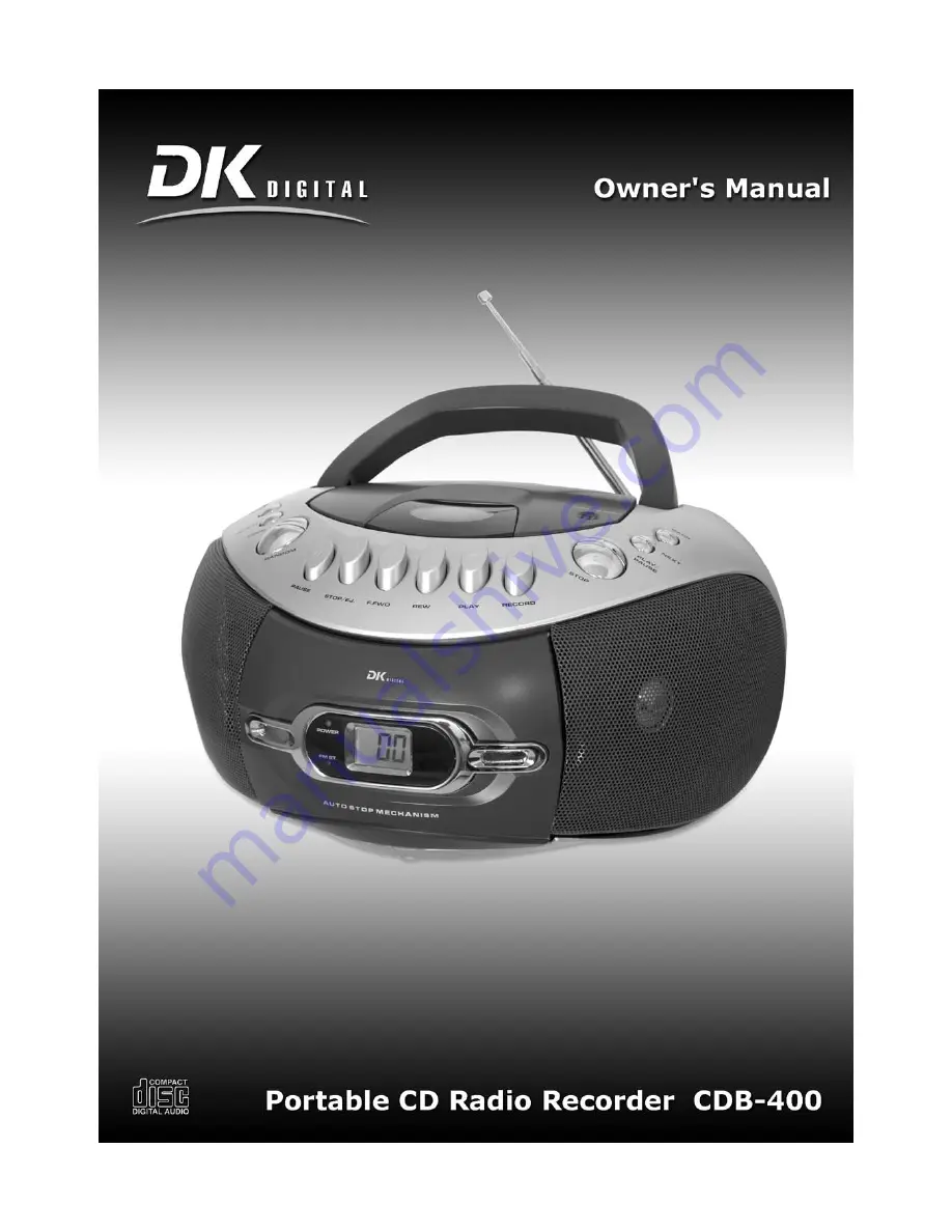 DK Digital CDB-400 Owner'S Manual Download Page 1