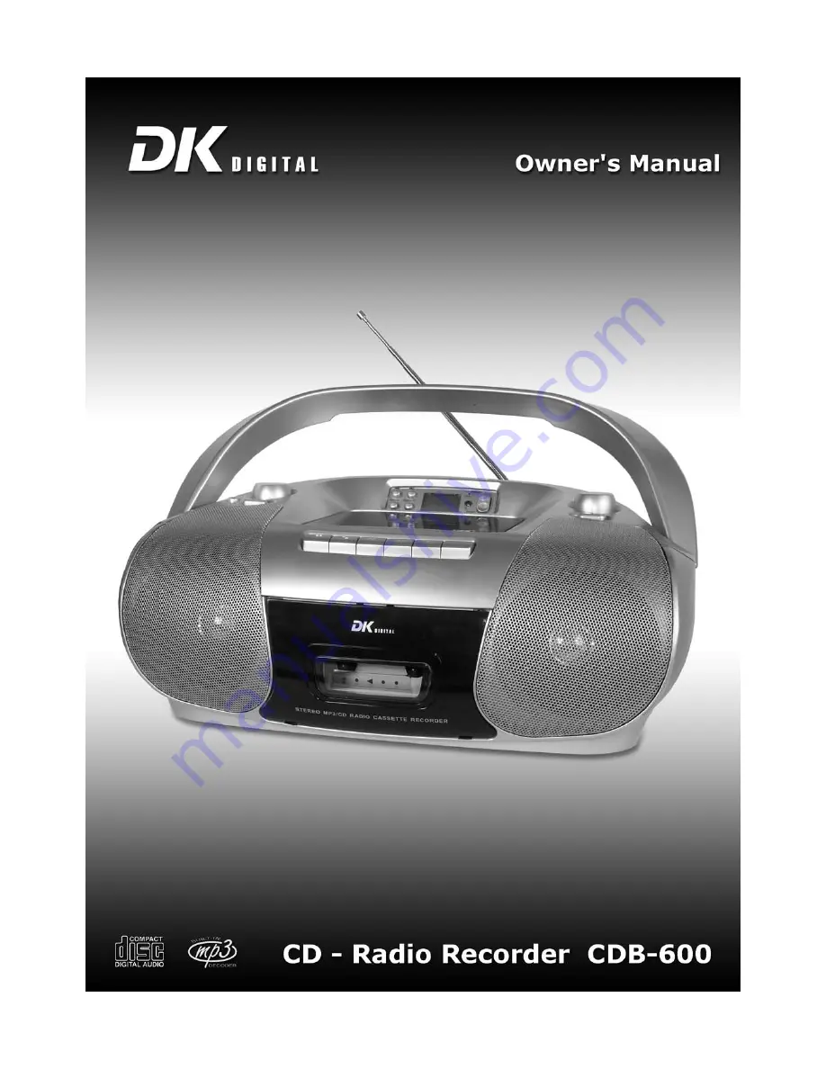 DK Digital CDB-600 Owner'S Manual Download Page 1