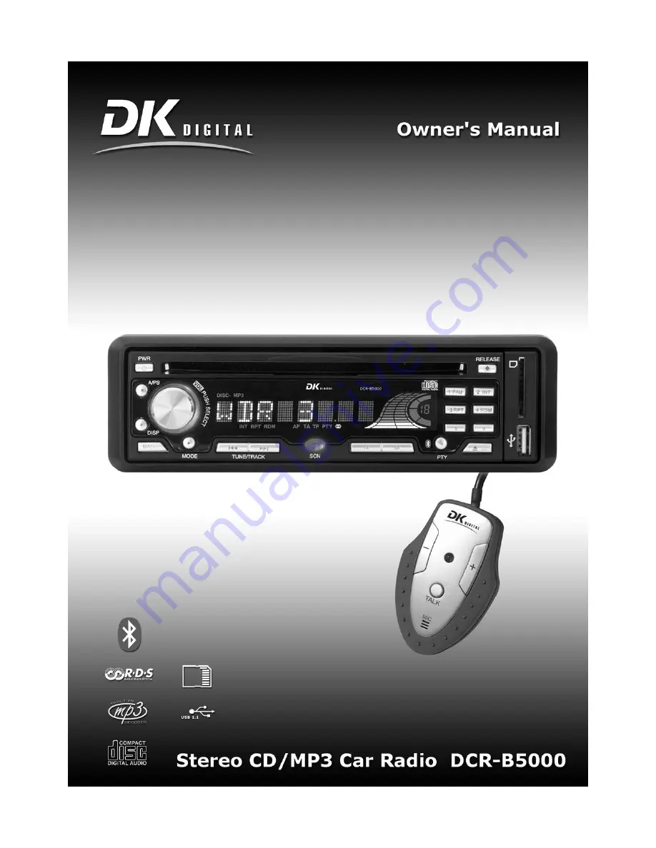 DK Digital DCR-B5000 Owner'S Manual Download Page 1