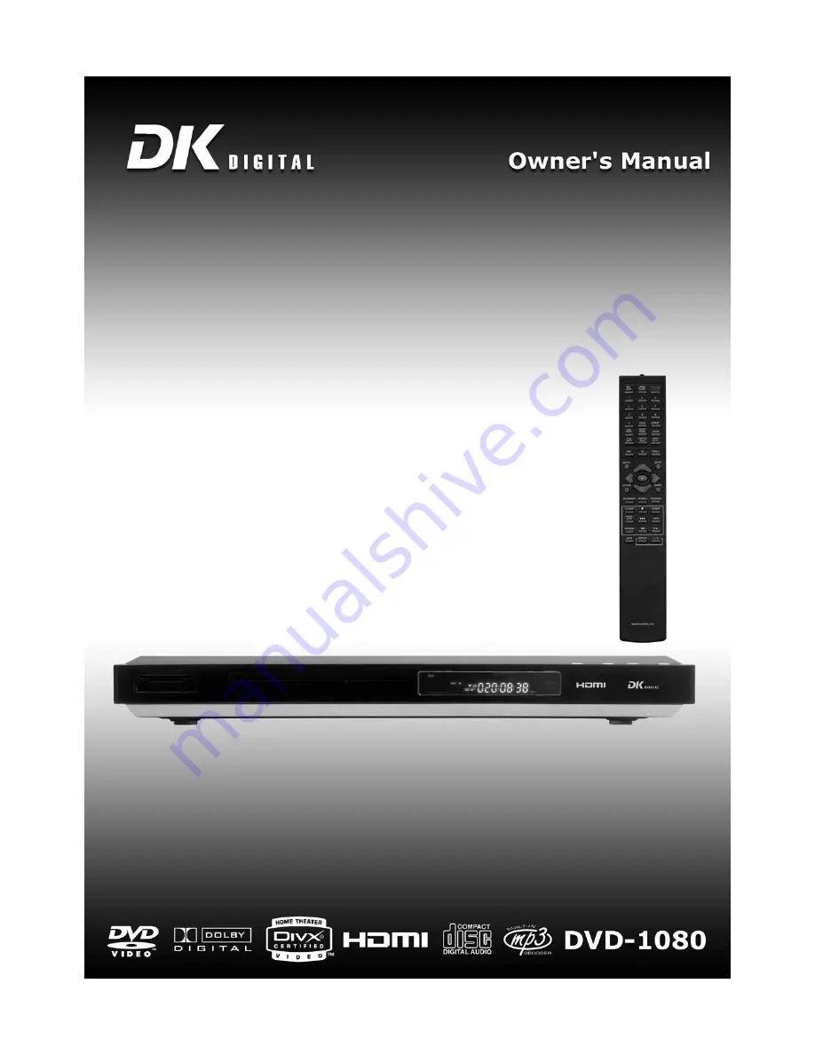 DK Digital DVD-1080 Owner'S Manual Download Page 1