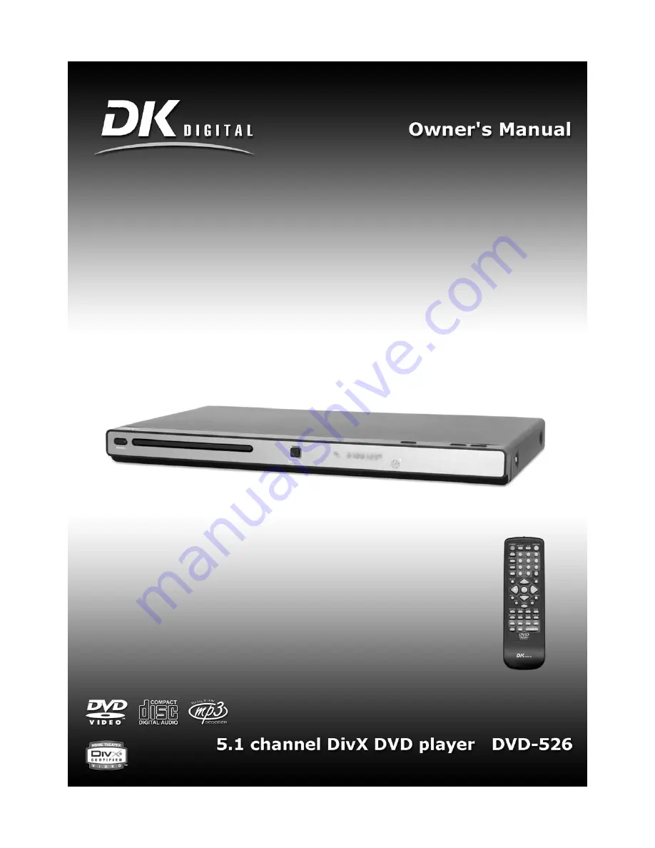 DK Digital DVD-526 Owner'S Manual Download Page 1