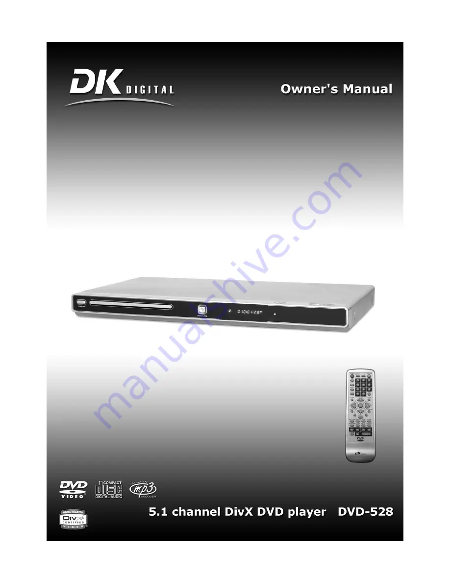 DK Digital DVD-528 Owner'S Manual Download Page 1