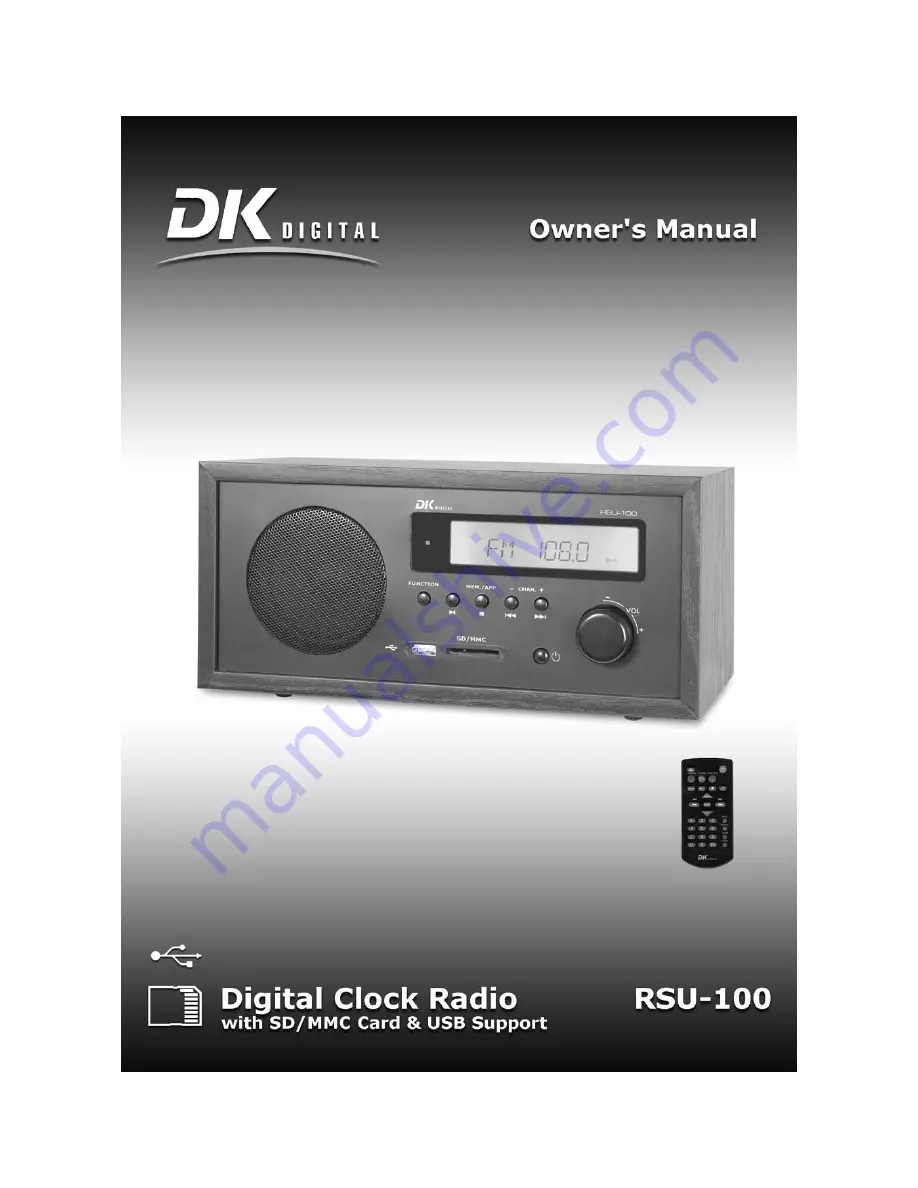 DK Digital RSU-100 Owner'S Manual Download Page 1