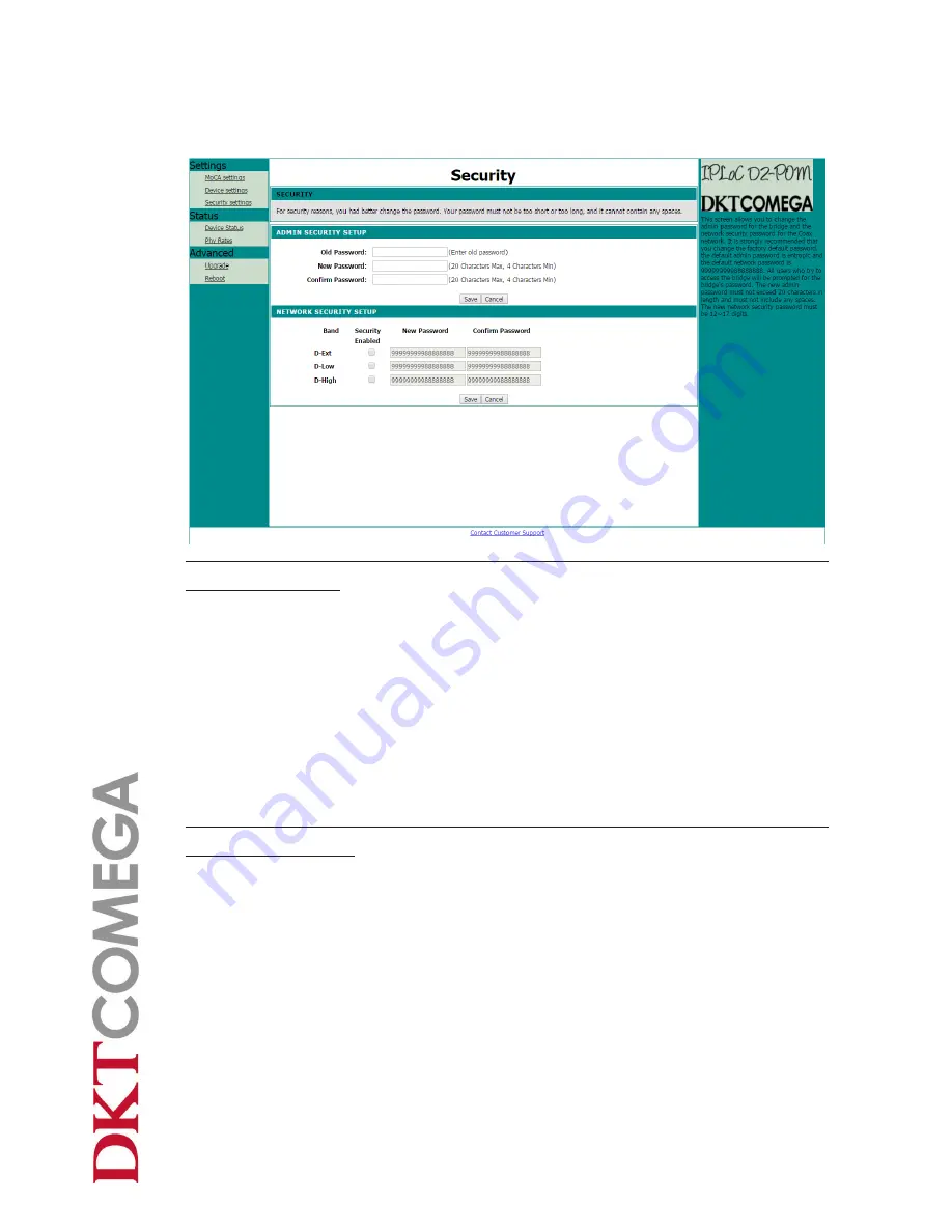 DKT Comega IPLoC D2-POM User Manual Download Page 13