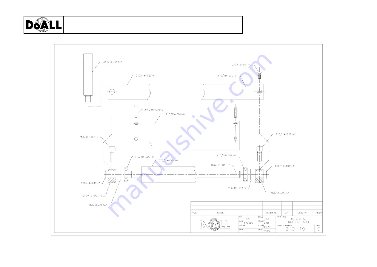 DoAll C-260 NC Instruction & Parts Manual Download Page 57