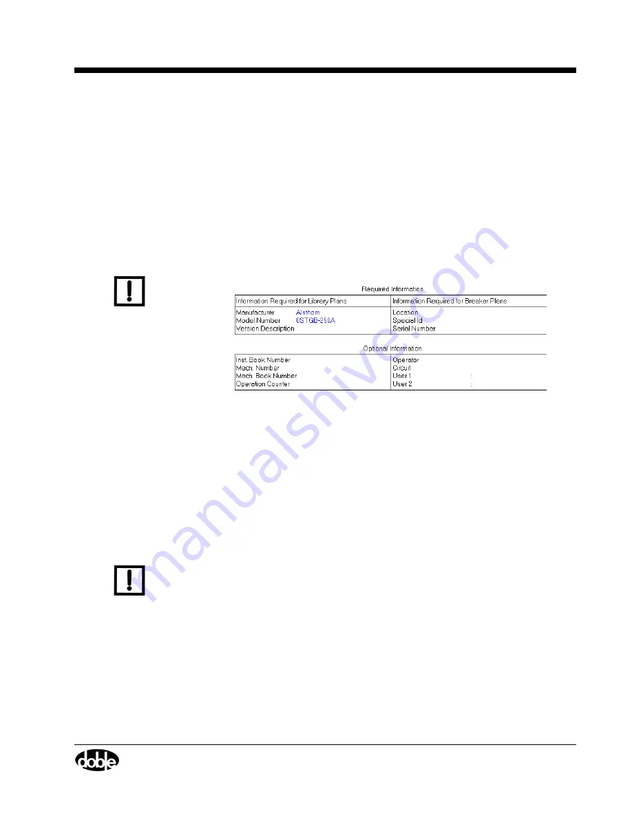 doble TDR9000 User Manual Download Page 233