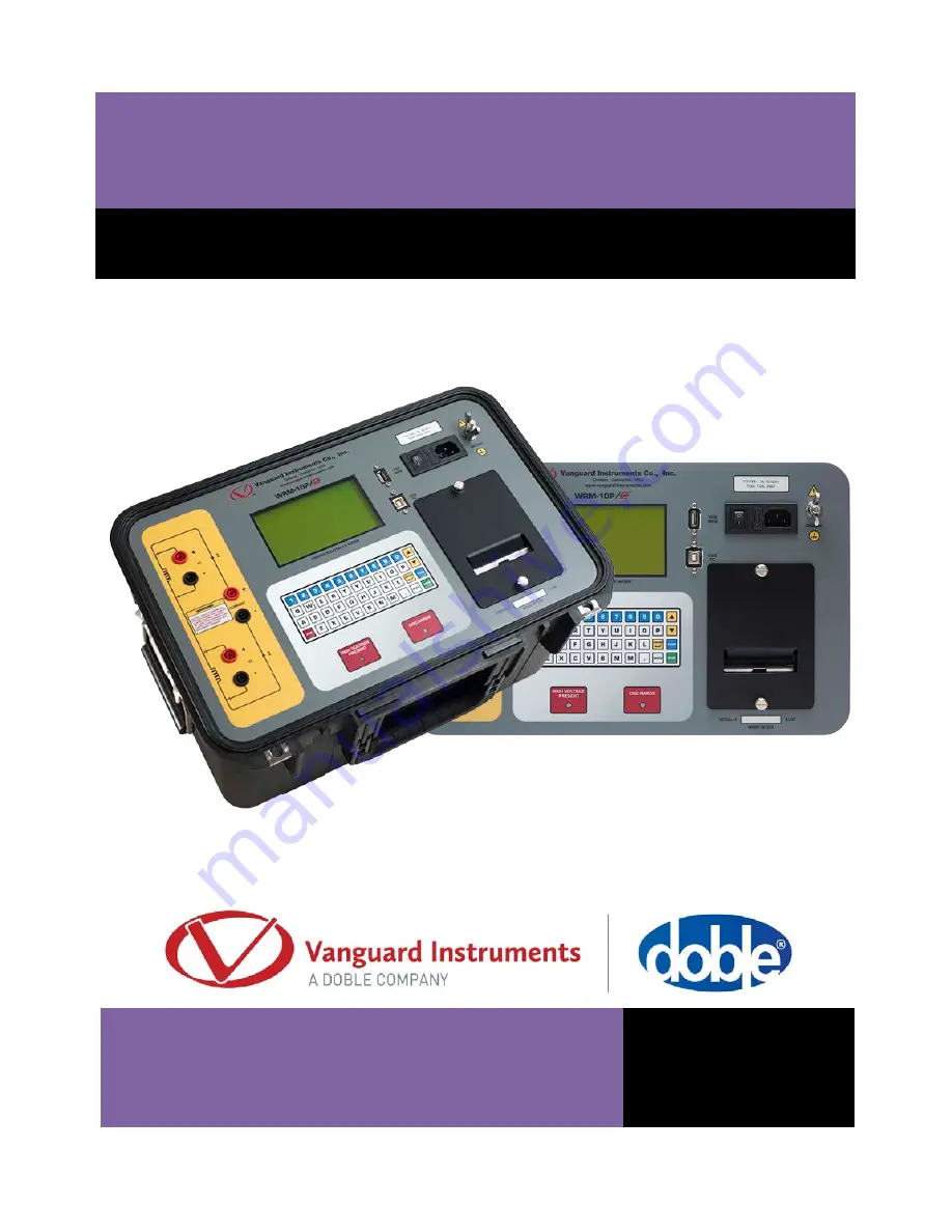 doble Vanguard Instruments WRM-10P S2 User Manual Download Page 1