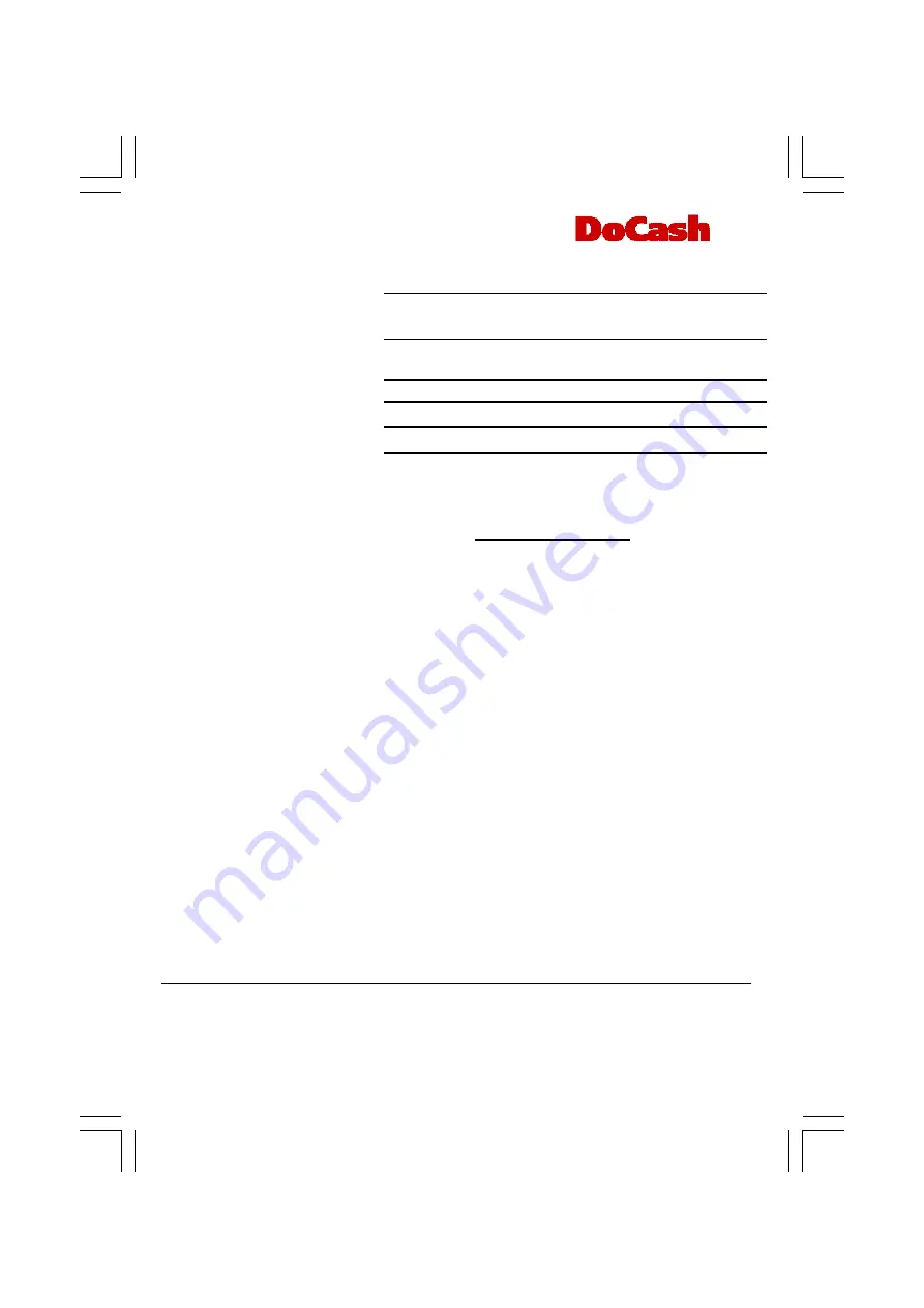 DoCash DoCash 2240 User Manual Download Page 34