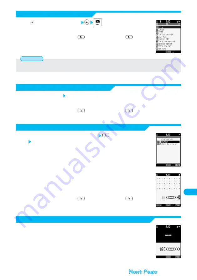 Docomo FOMA P701iD Manual Download Page 415