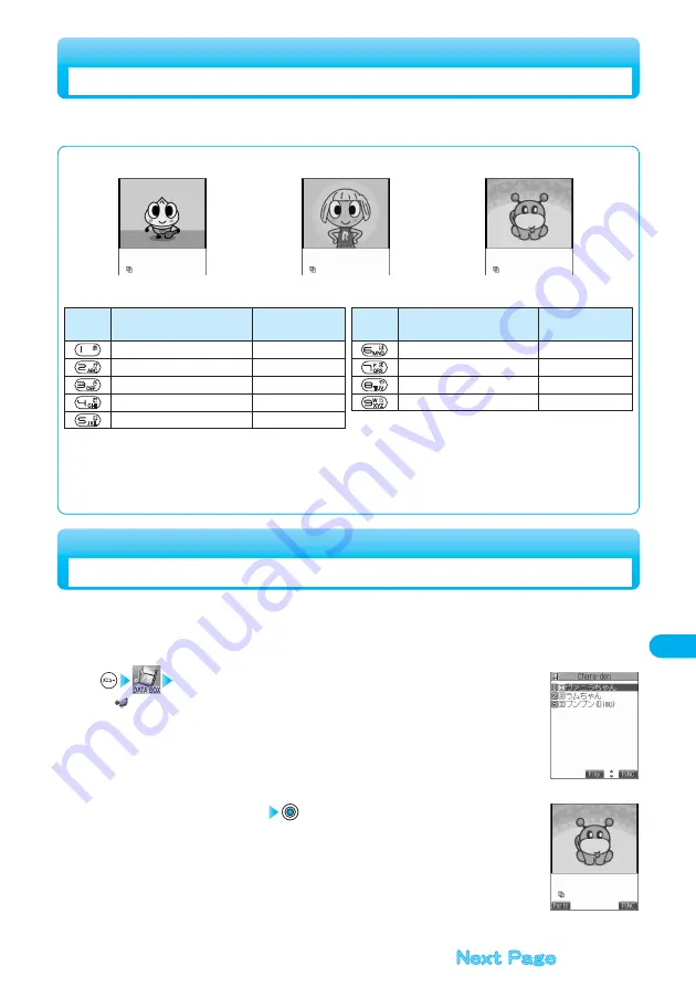 Docomo FOMA P901iS Manual Download Page 383