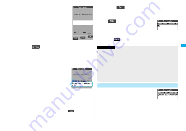 Docomo FOMA P905ITV Instruction Manual Download Page 163