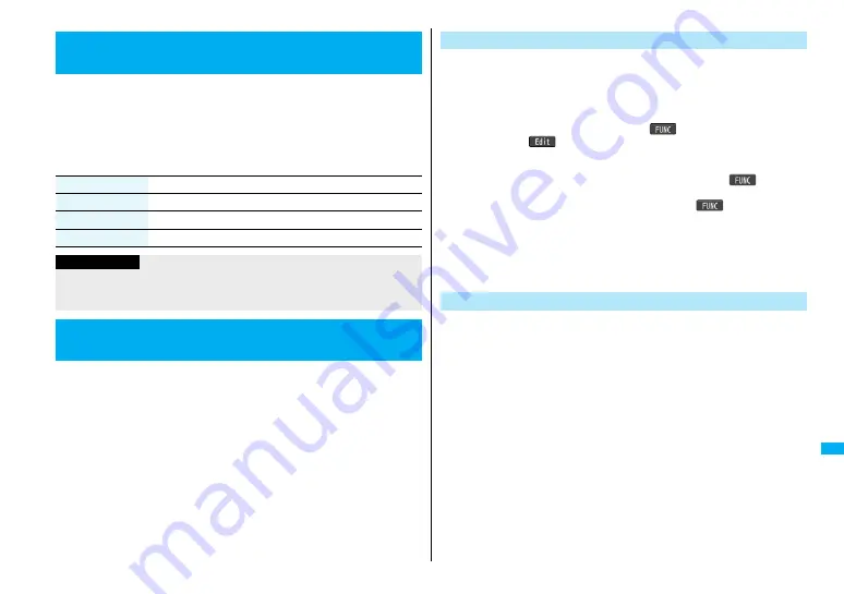 Docomo FOMA P905ITV Instruction Manual Download Page 427