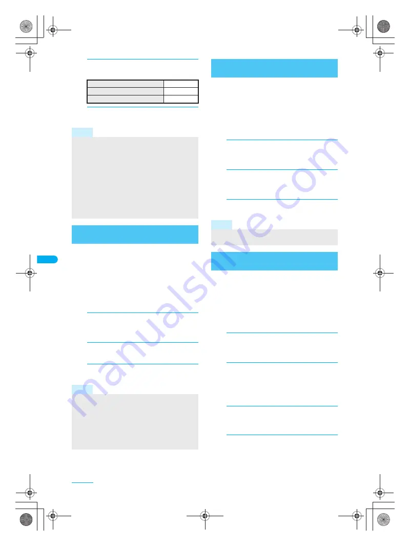 Docomo FOMA SH903i Manual Download Page 258