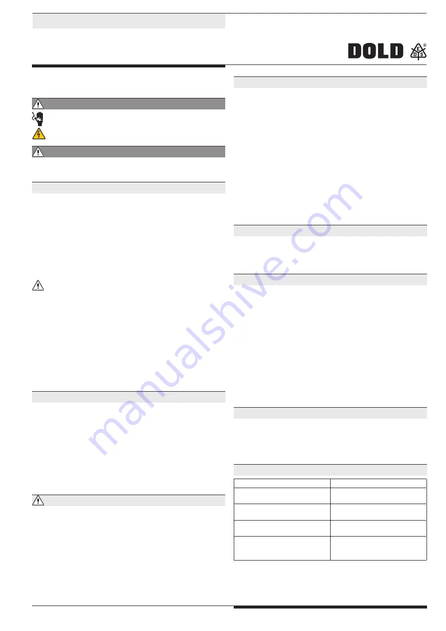 DOLD BG 5914.08 0 Series Operating Instructions Manual Download Page 5