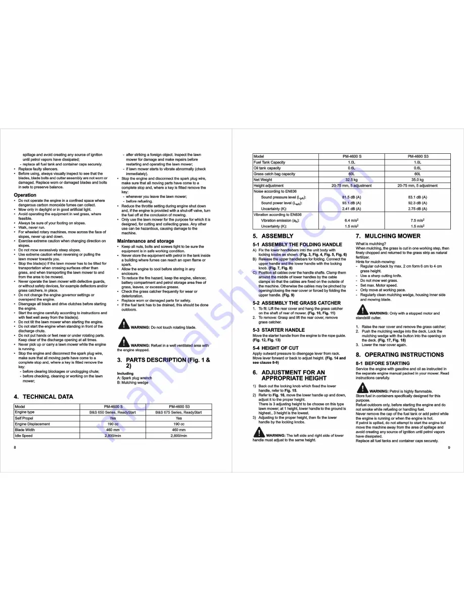 Dolmar PM-4600 S Original Instruction Manual Download Page 5