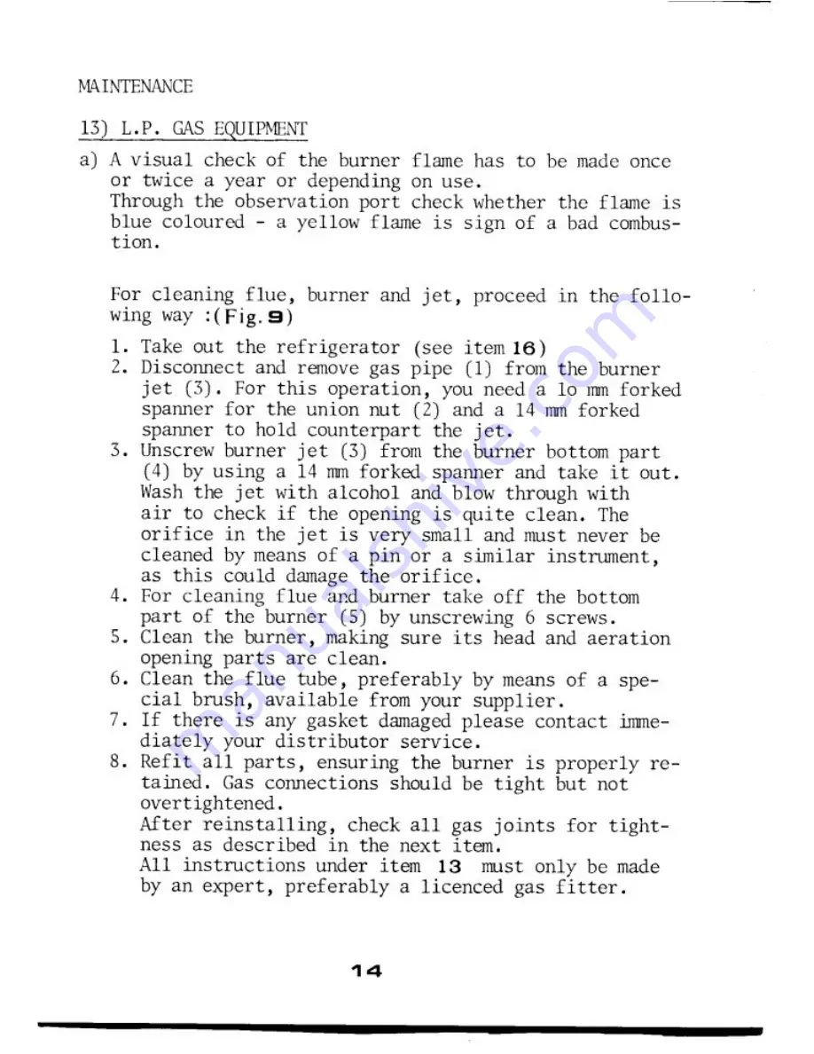 Dometic RM 182 B Manual Download Page 14