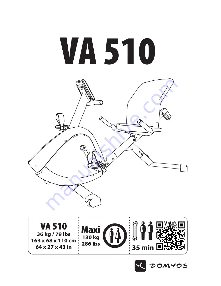 Domyos VA 510 Manual Download Page 1