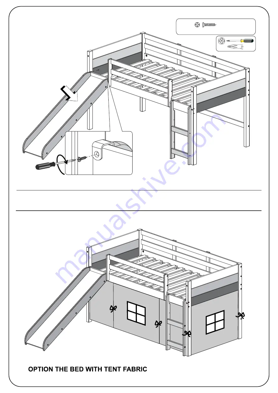 Donco kids 5000 LOW LOFT BED Assembly Instructions Manual Download Page 11